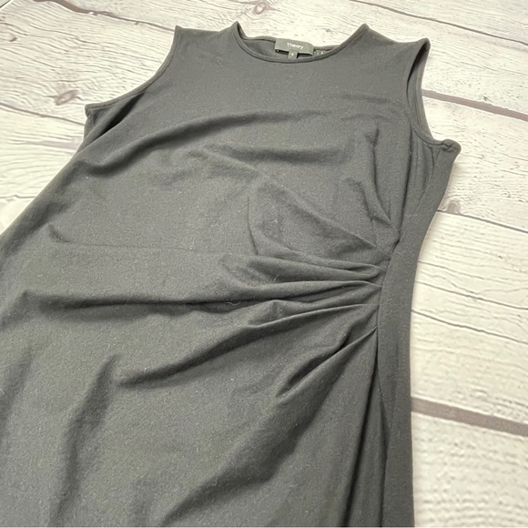 THEORY Jorainna SL2 black stretch cotton midi sheath dress, size S - Picture 5 of 12